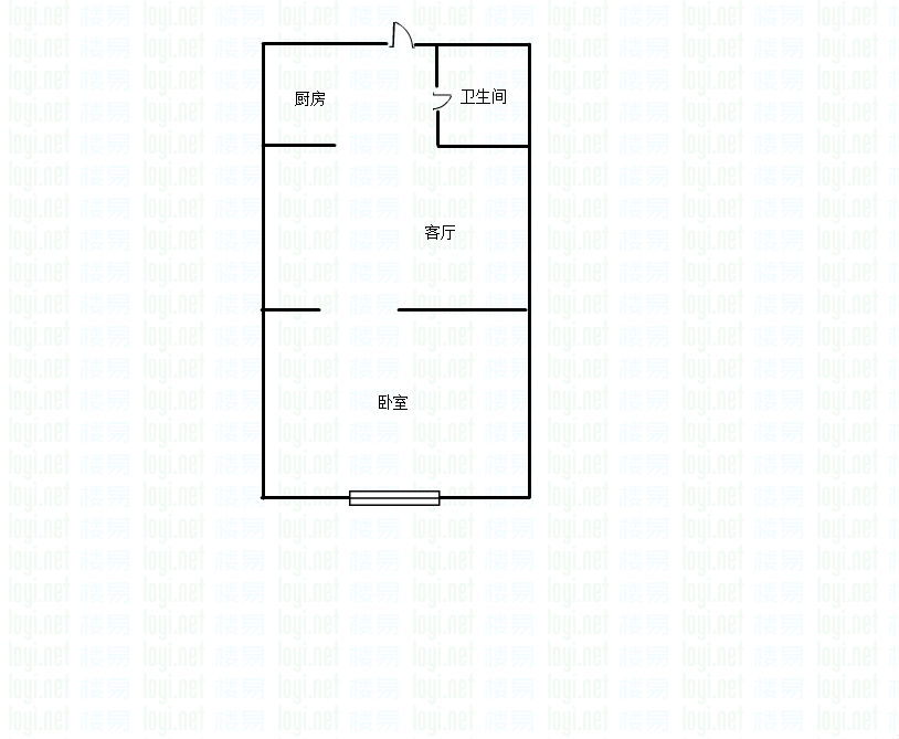 家乐福53平朝南户型精装公寓送家具家电1/1/1有学区出售_9