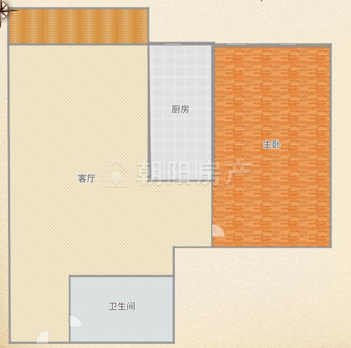 急售-朝阳帝堡60平米精装 1室1厅  出售 学区房_8