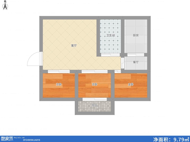 国庆中路 东苑小区 3室2厅 中等装修 东苑小区_8