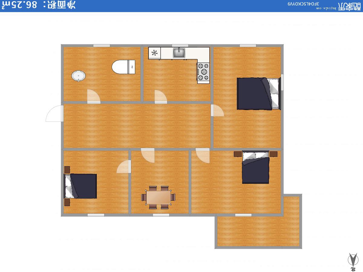 前锋一村67.36平方多层5楼_15