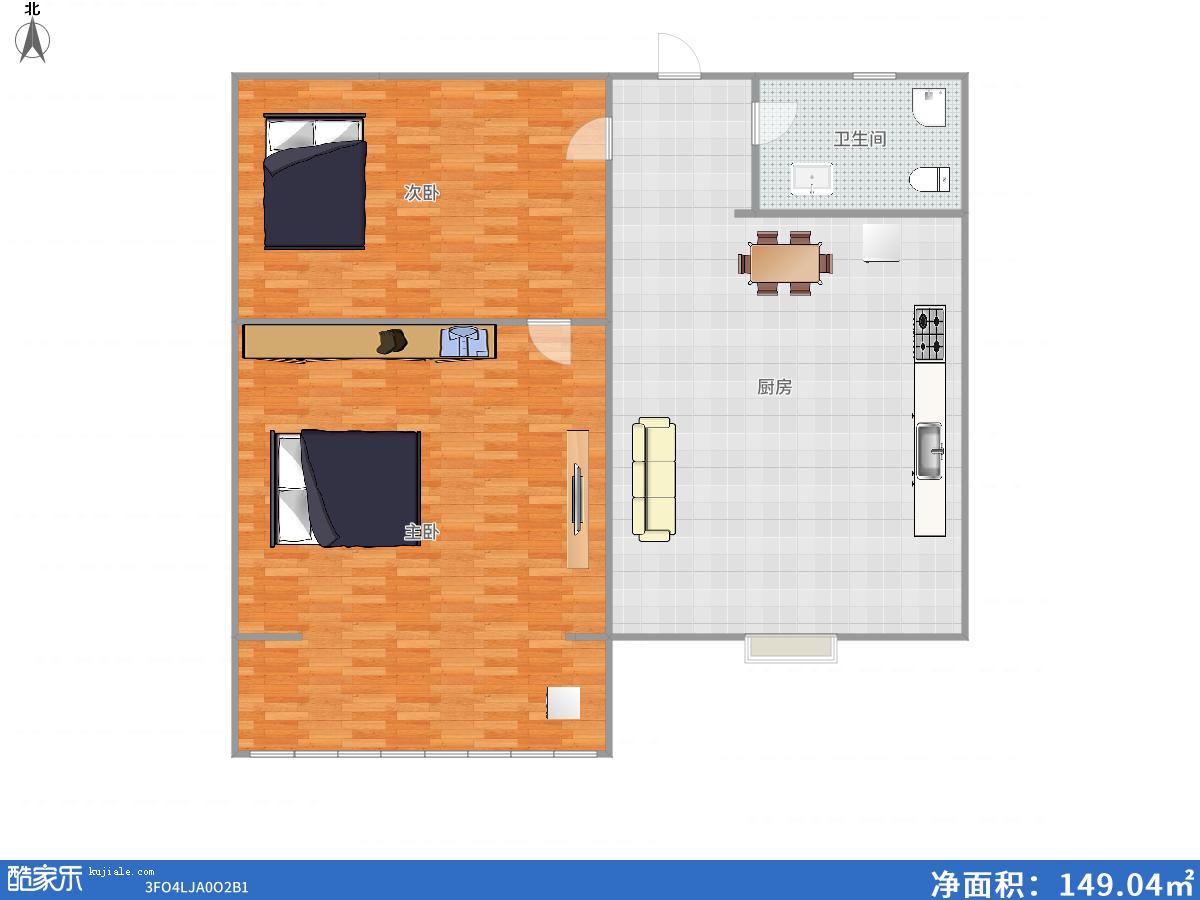 朝阳菜市场楼上朝南2室精装公寓两室学区房_10