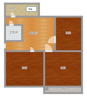 理工大家属楼3室1厅简装出售_10
