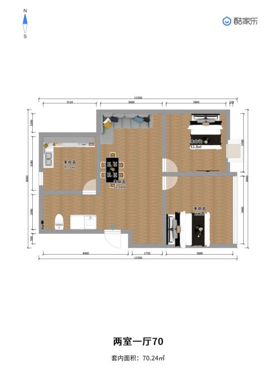 租售 建南新村 五层 两室一厅  普装 约77平方 拎包就住 家具家电齐全 二小九中 学区房 小区环境好 交通购物非常便捷_12