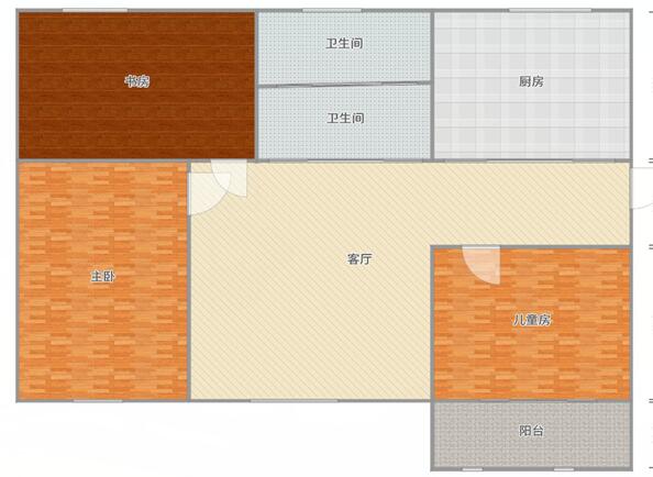 华声苑 108平 南向三室精装 免税学区房 3576元/平_15