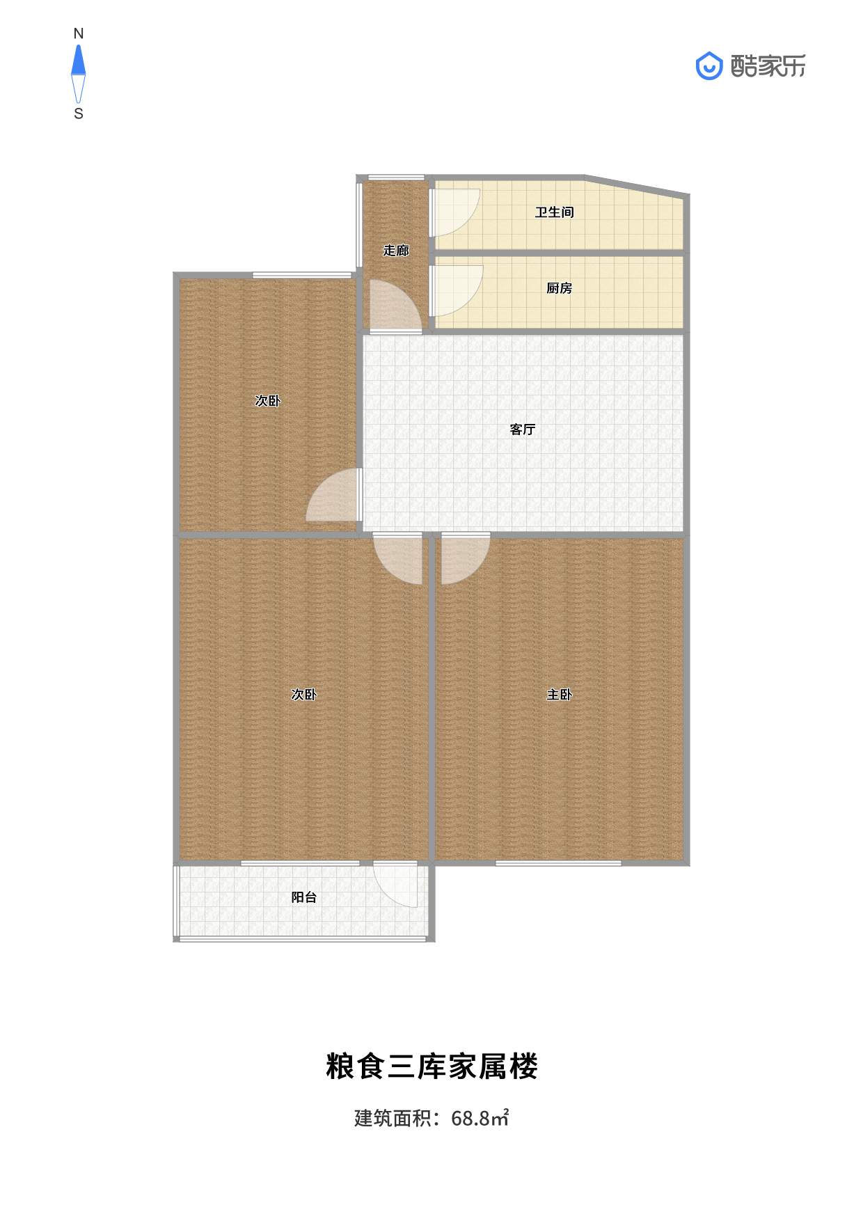 3室1厅出售简装空房4楼_11