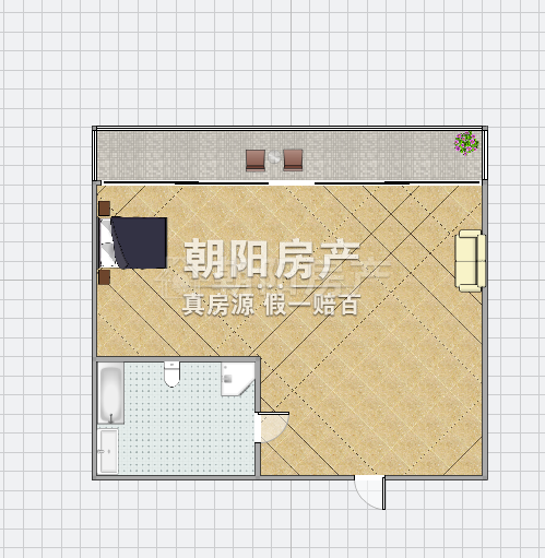 九龙国际广场1室1厅1厨1卫毛坯房出售_7