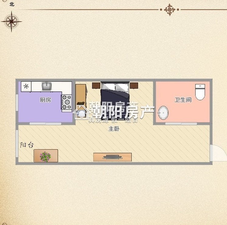 京澳广场 37平 精装一室一厅 交通便利 近洞二小学区