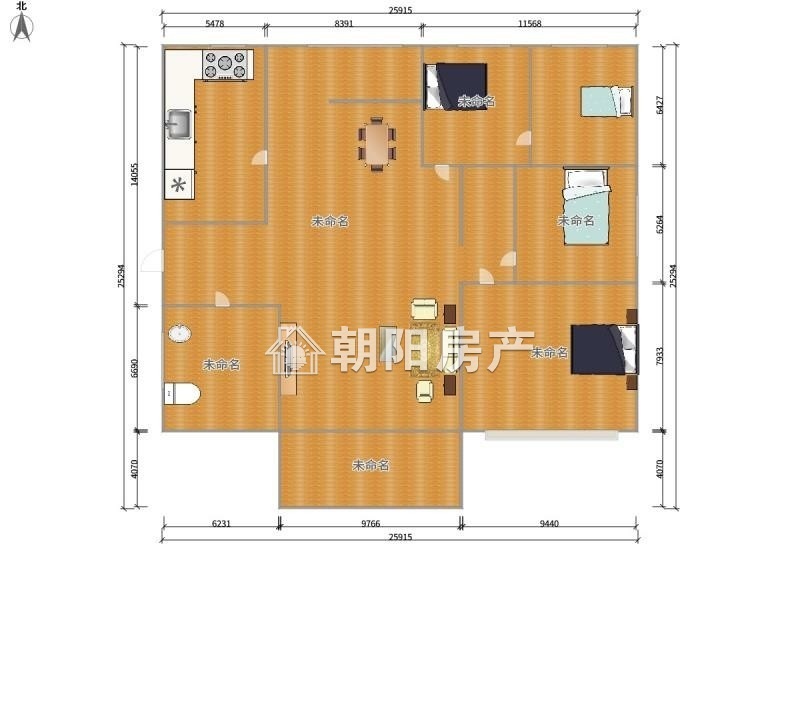 钻石星座 119平 南向三居 毛坯 学区房 随时看房