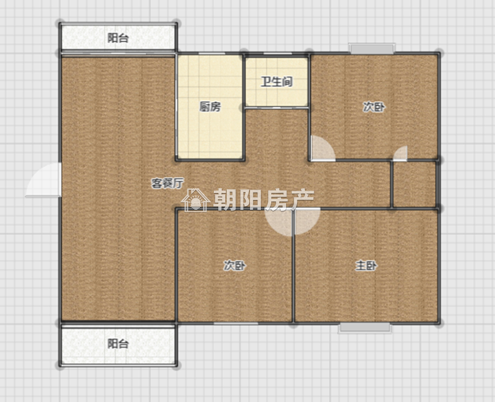 奥林花园 127平 三室二厅 免税 采光好 单价3676元