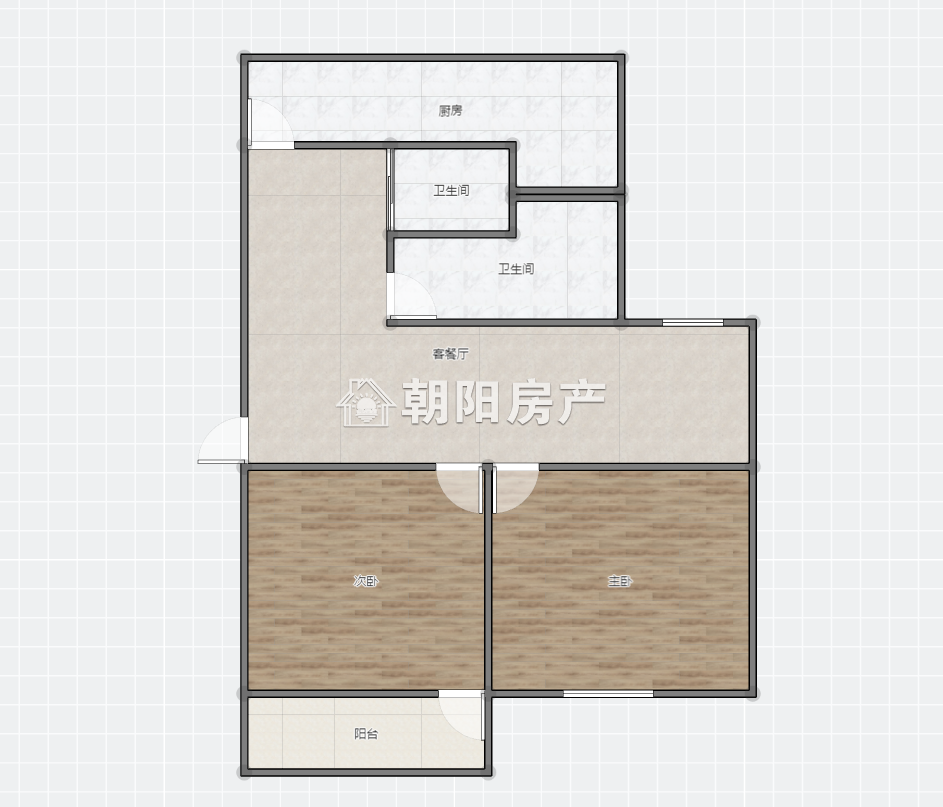 物资新村 75平 朝南双阳台精装 满两年 交通便利