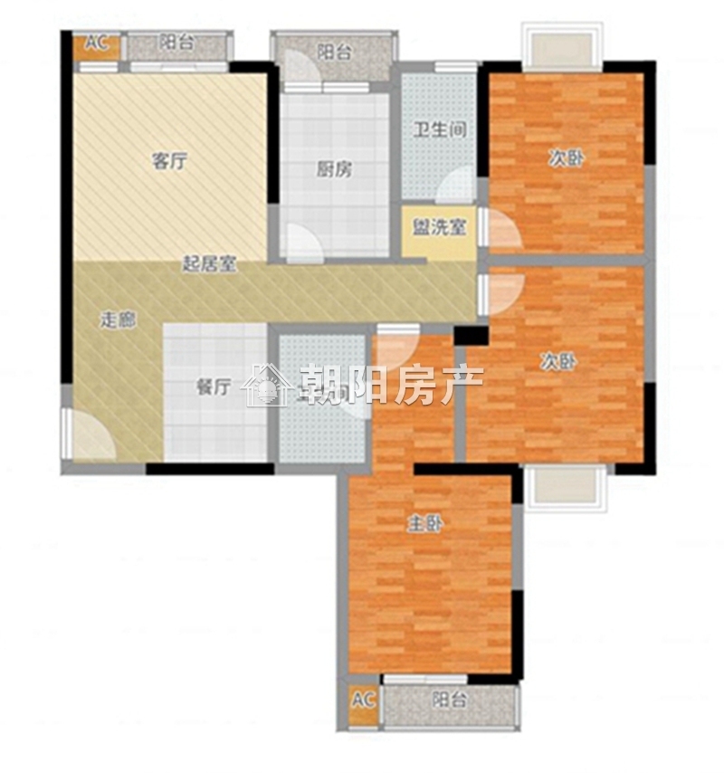湖滨公园城 137平 南北通透三室二厅 单价3776元 交通便利