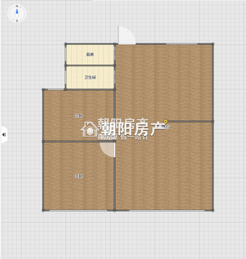 云景华城 101平 南向两室两厅 精装 满两年 学区房