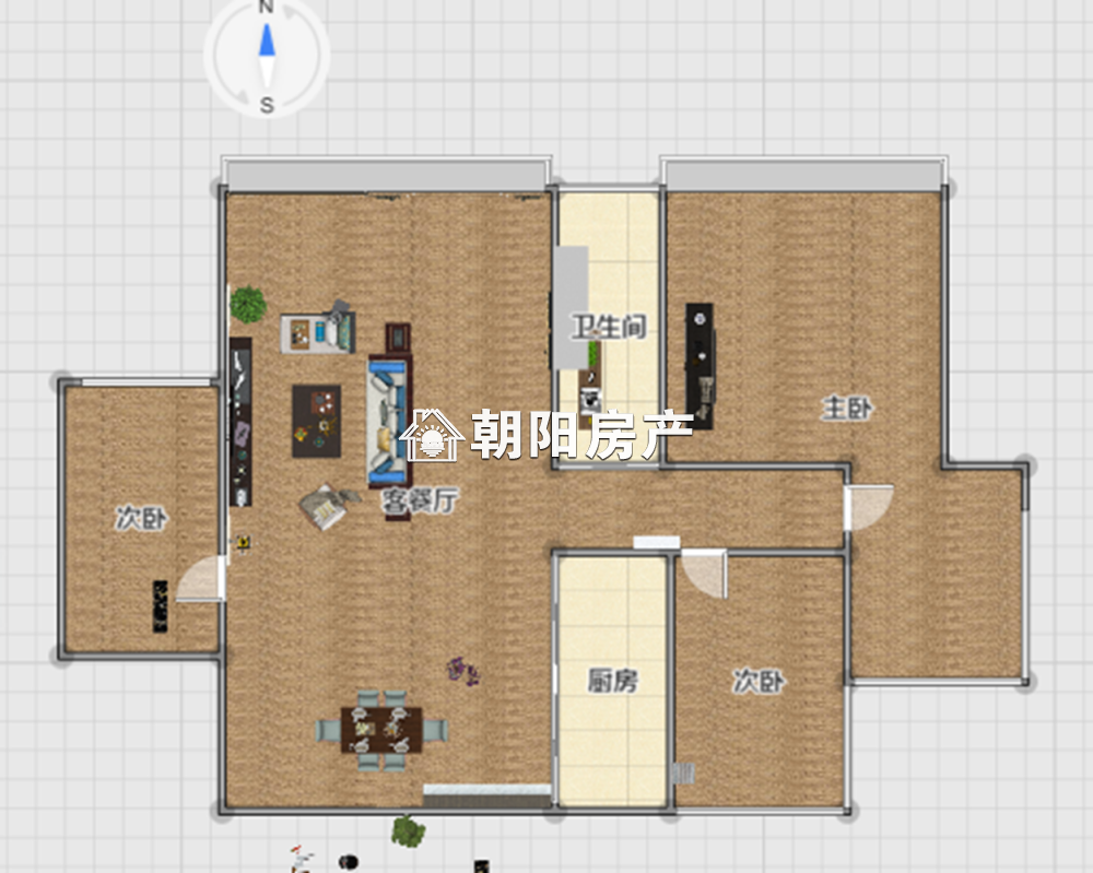 D壹街区 88平 南向三室二厅 交通便利随时看房