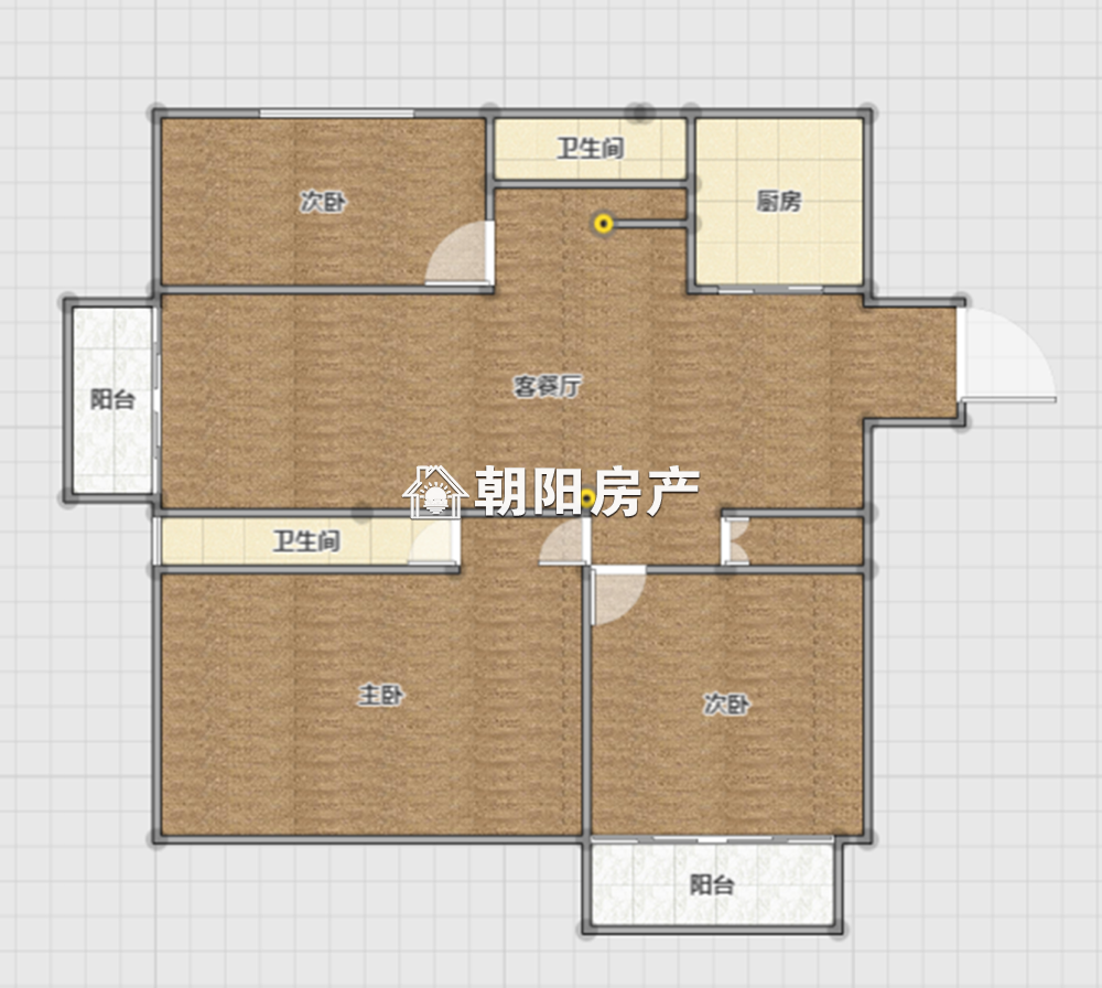 淮河新城五期 110平 南向三室毛坯 采光好环境好