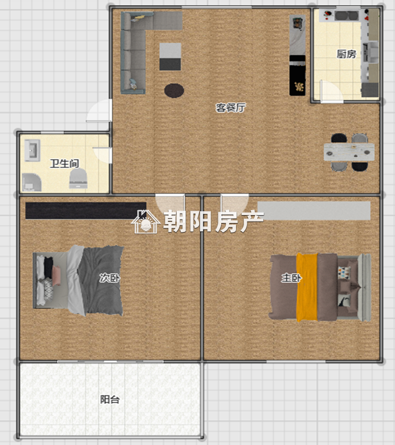 正发小区 99平 全南向两室 满两年 随时看房