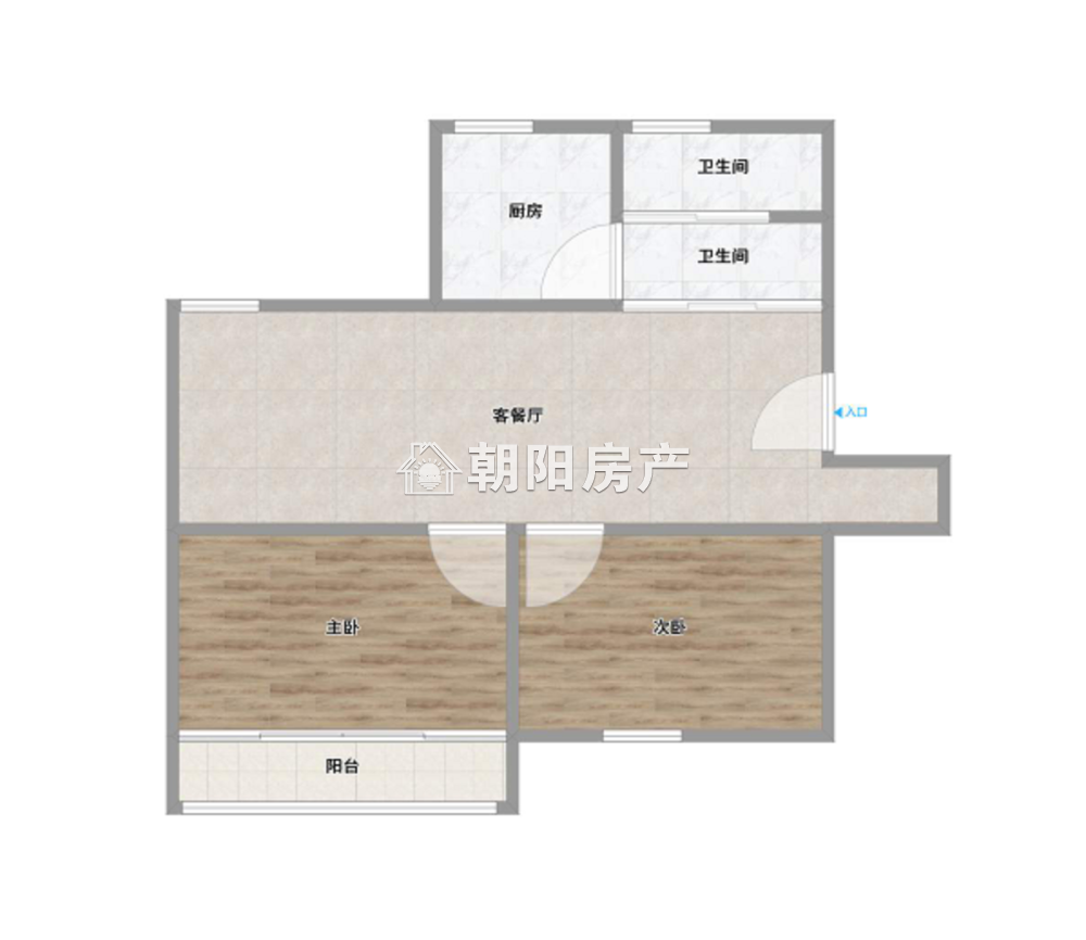 洞二小商住楼 72平 朝南两居 学区房 满五唯一 采光好