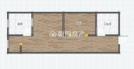 精装一室一厅，万达广场 有证