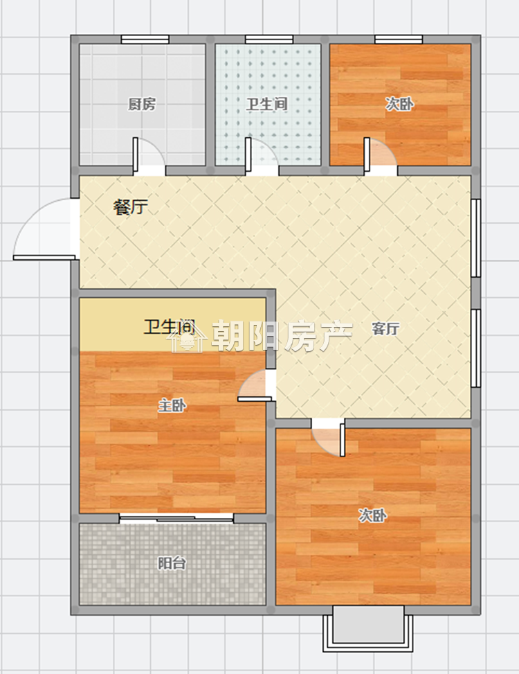 东城国际 117平 南向三室二厅 免税 低楼层
