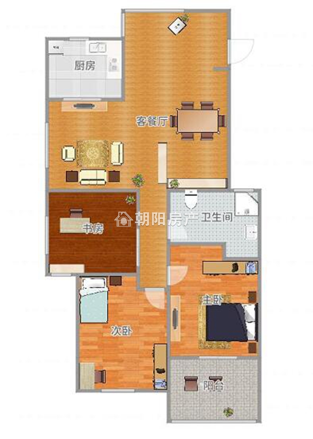 金地月伴湾111平3室 毛坯高性价比 单价2333元