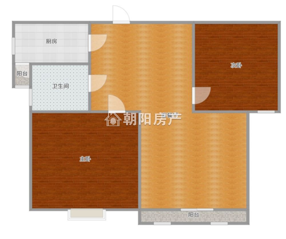 惠利学府春天 95平 南向两居 学区房 3400元/平