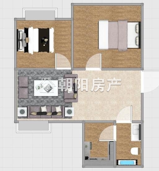 新社三村 60平 朝南两室 采光好 配套齐全 简装