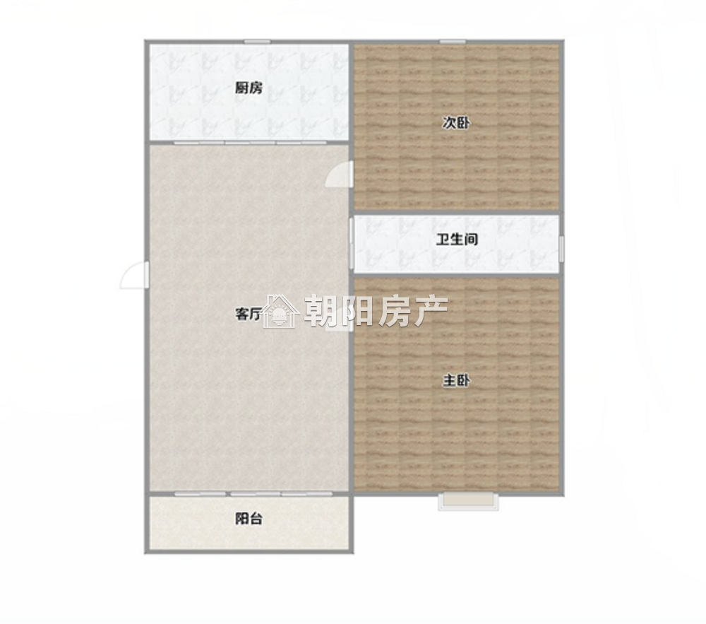 龙眼村 90平 朝南两居 普装 免税