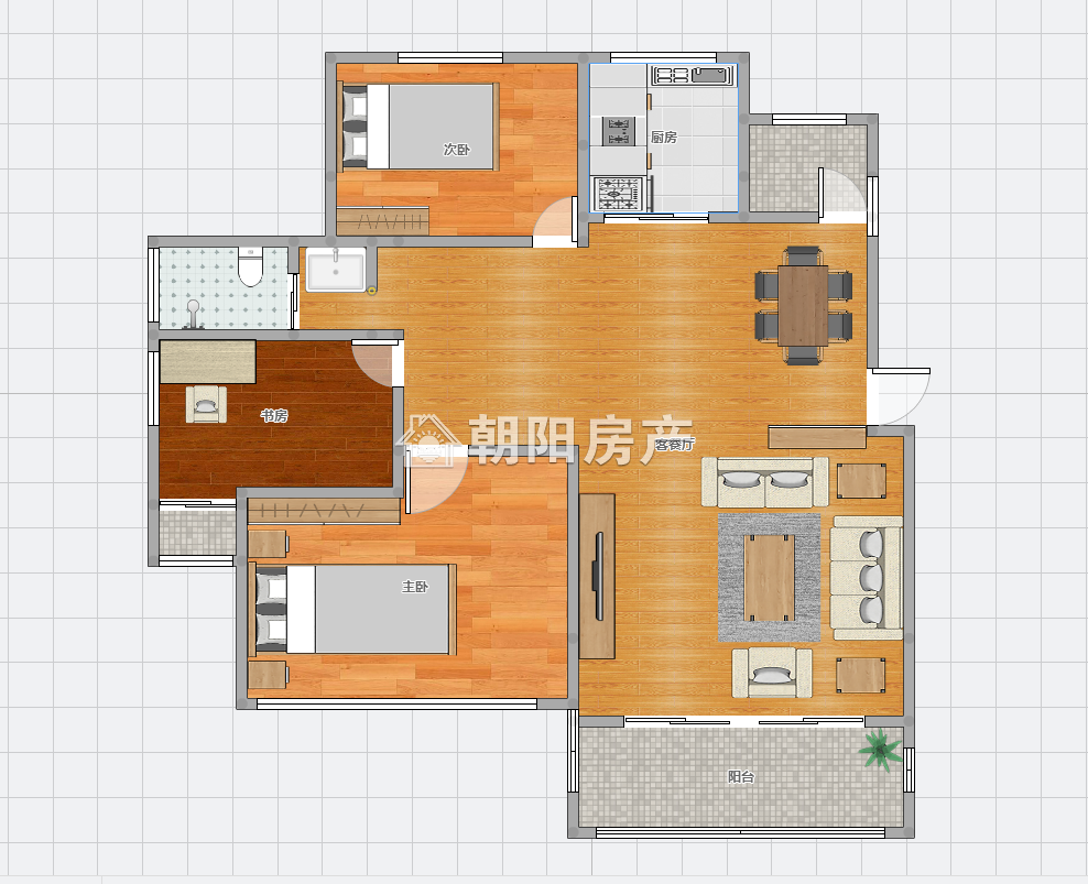 顺发泽润园 101平 南向精装三室 满两年 3627元/平
