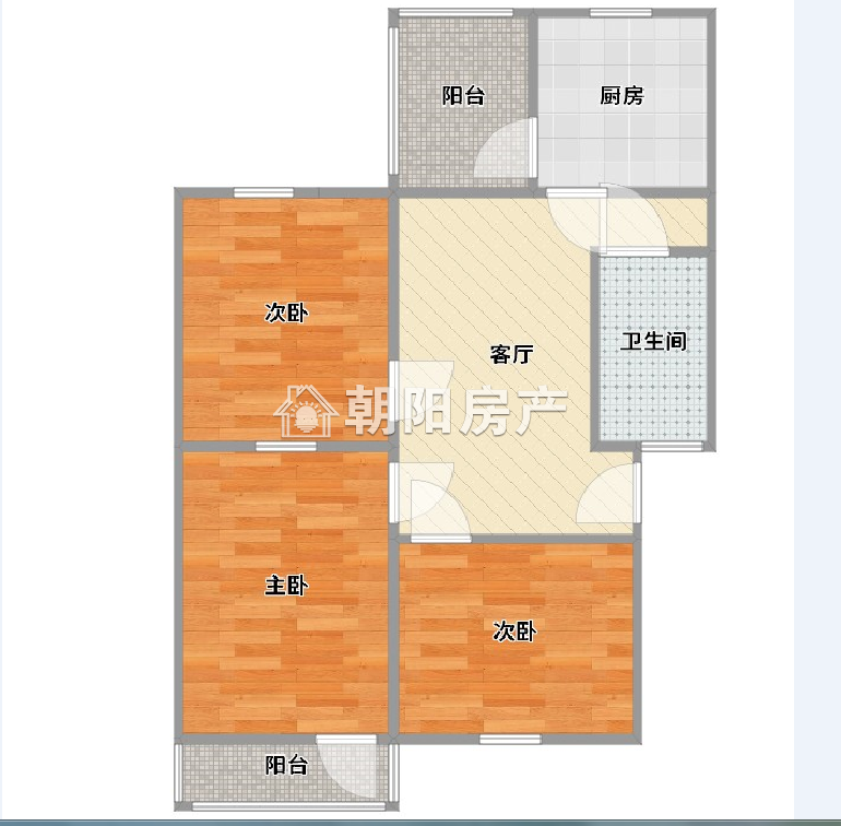 理工大家属楼 66平 南向三室一厅 满两年 交通便利