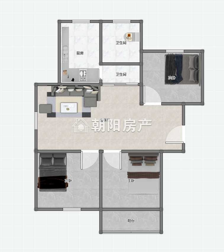 河西小区一期 86平 南向三居 交通便利 学区房