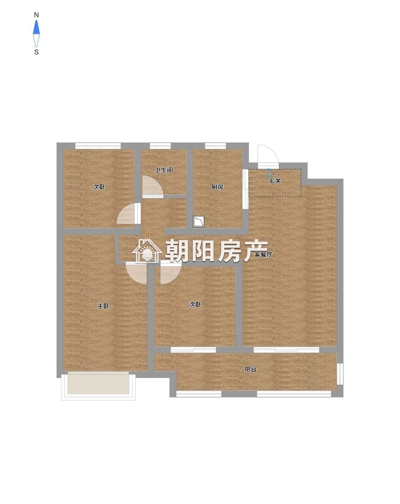 金地天悦 98平 南向精装三室 学区房 5674元/平