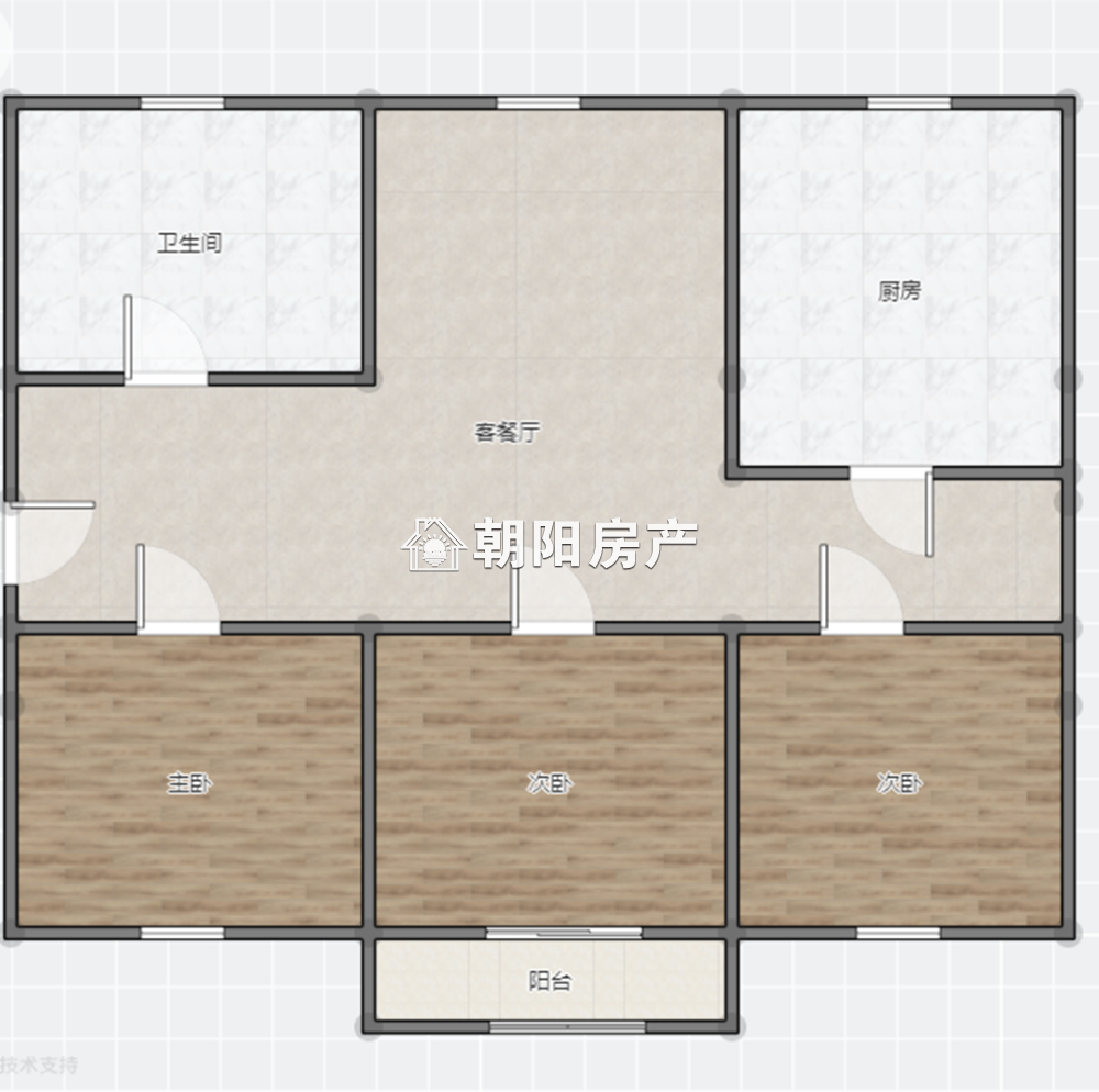 柏园新村 79平 南向三居 2531元/平 学区房满两年