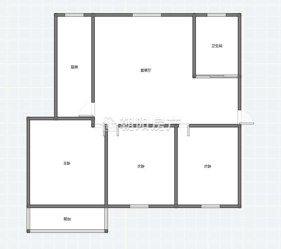 城建小区 68平 朝南三室普装 满两年 2872元/平