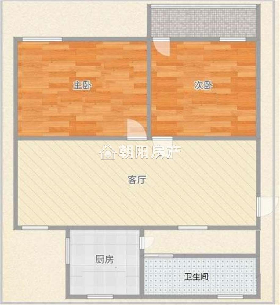 合成村 58平 南向两室一厅 满五唯一 免税 高楼层采光好