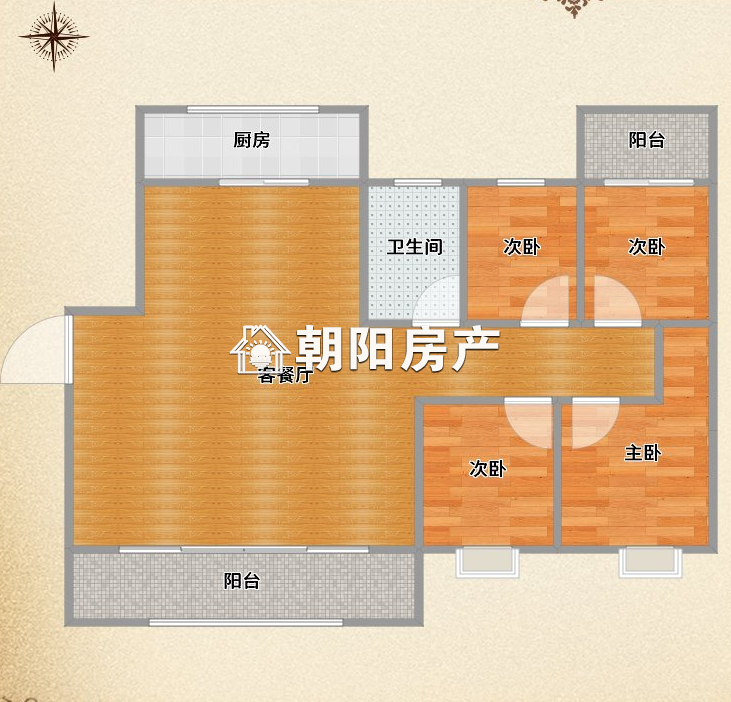 金地天悦 126平 朝南四室二厅 学区房 交通便利