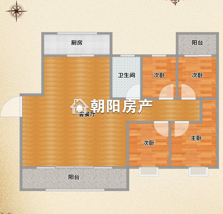 金地天悦 126平 南向四室两卫 学区房 随时看房