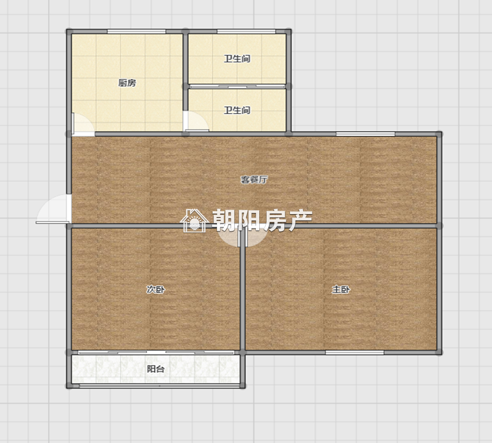 电建二公司新区 69平 南向两居 满两年 学区房