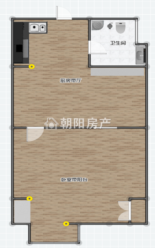 尚城公寓 70平 朝南精装一居 交通便利 配套齐全