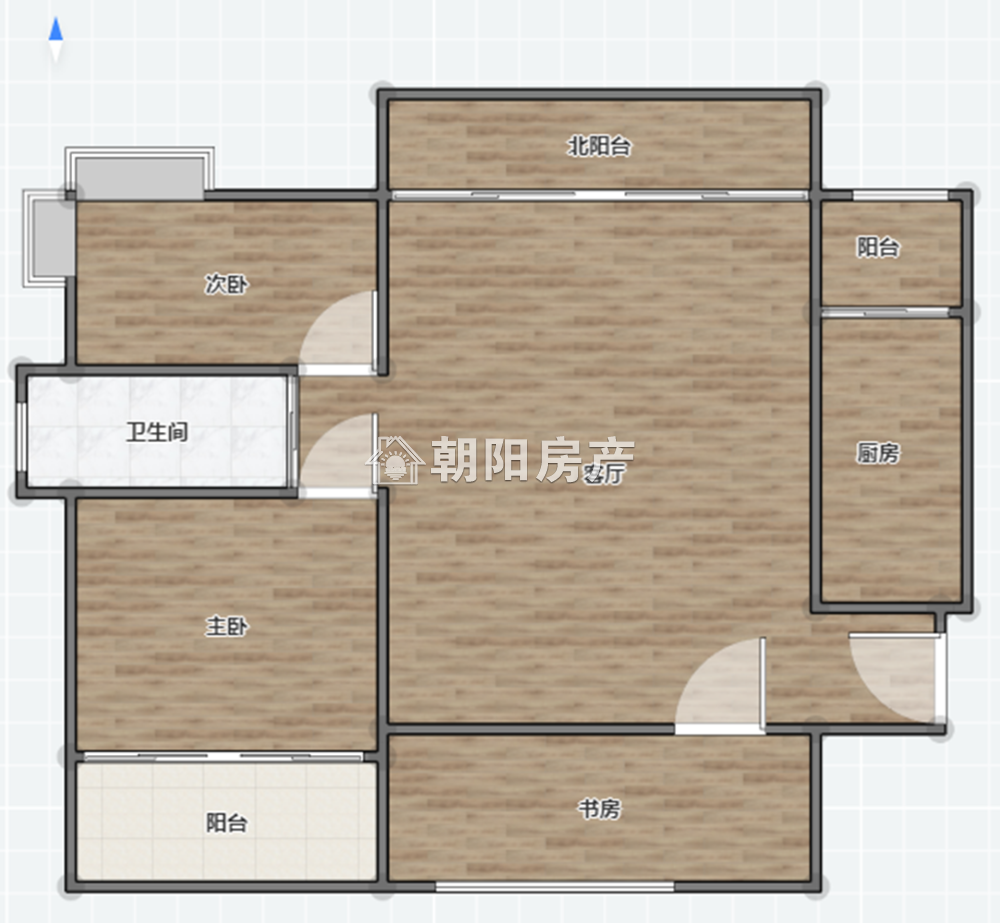 东方丽景 118平 南向三室一卫 满两年 交通便利 4153元/平