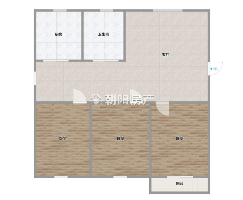 石油公司家属楼 95平 南向三居 单价1725元/平 满两年