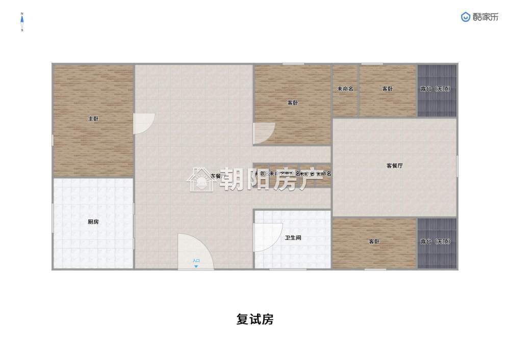 滨河湾南区 185平 南向五室两厅 学区房 简装采光好