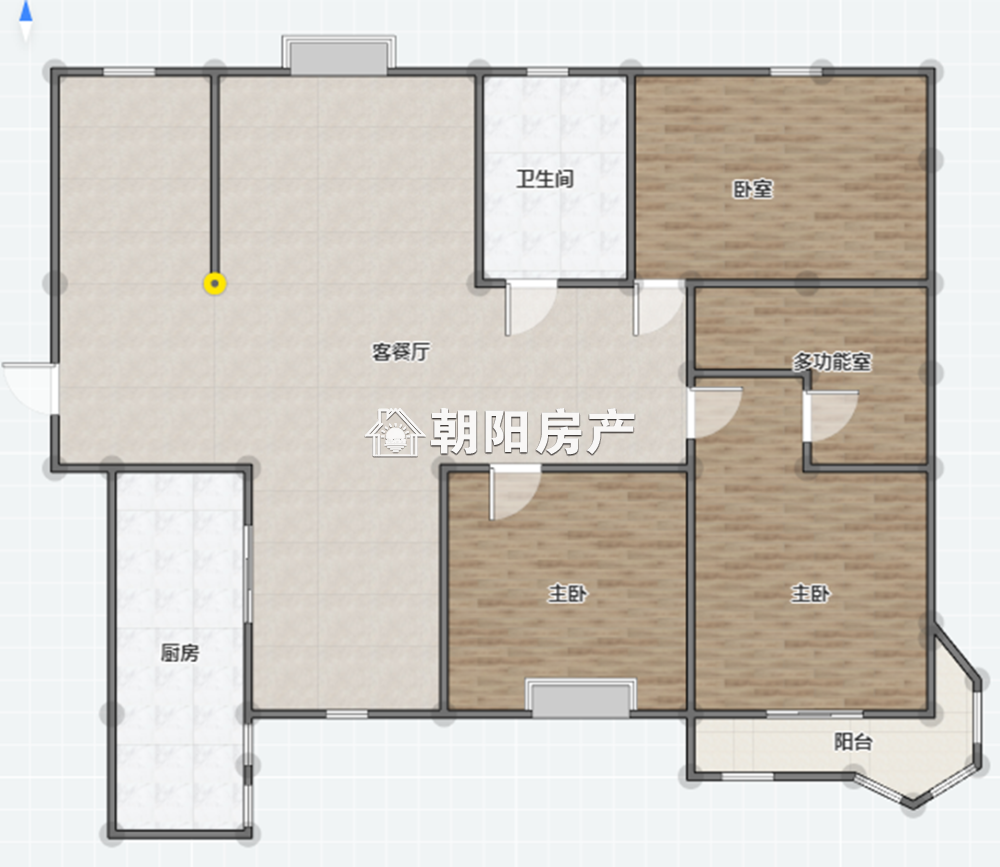 新时代广场 131平 南向高楼层三室 学区房 满两年 采光好