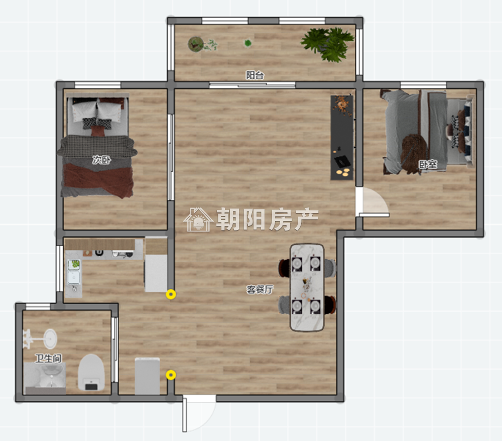 银鹭万树城 61平 精装一室 满两年 4822元/平