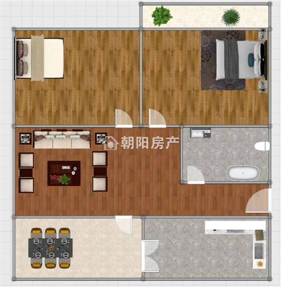 机西小区 82平 南向三居 毛坯 随时看房