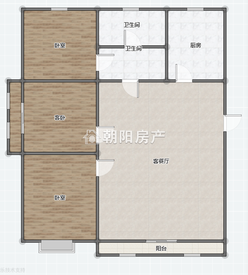 艺山南 127平 南向高层三室 毛坯 交通便利