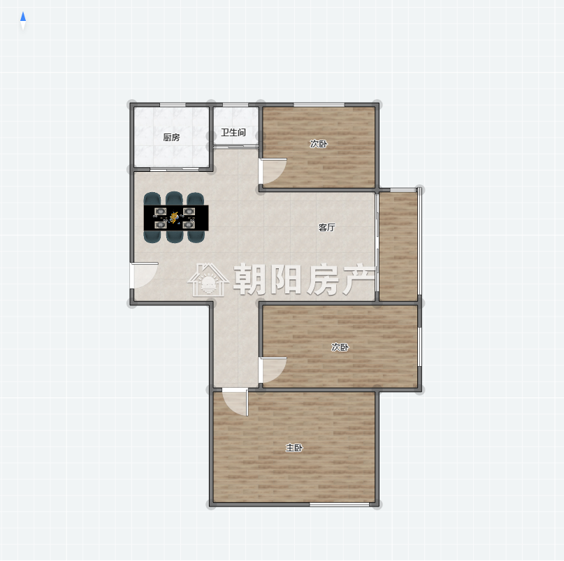龙泉御景 117平 朝南精装三室 4188元/平