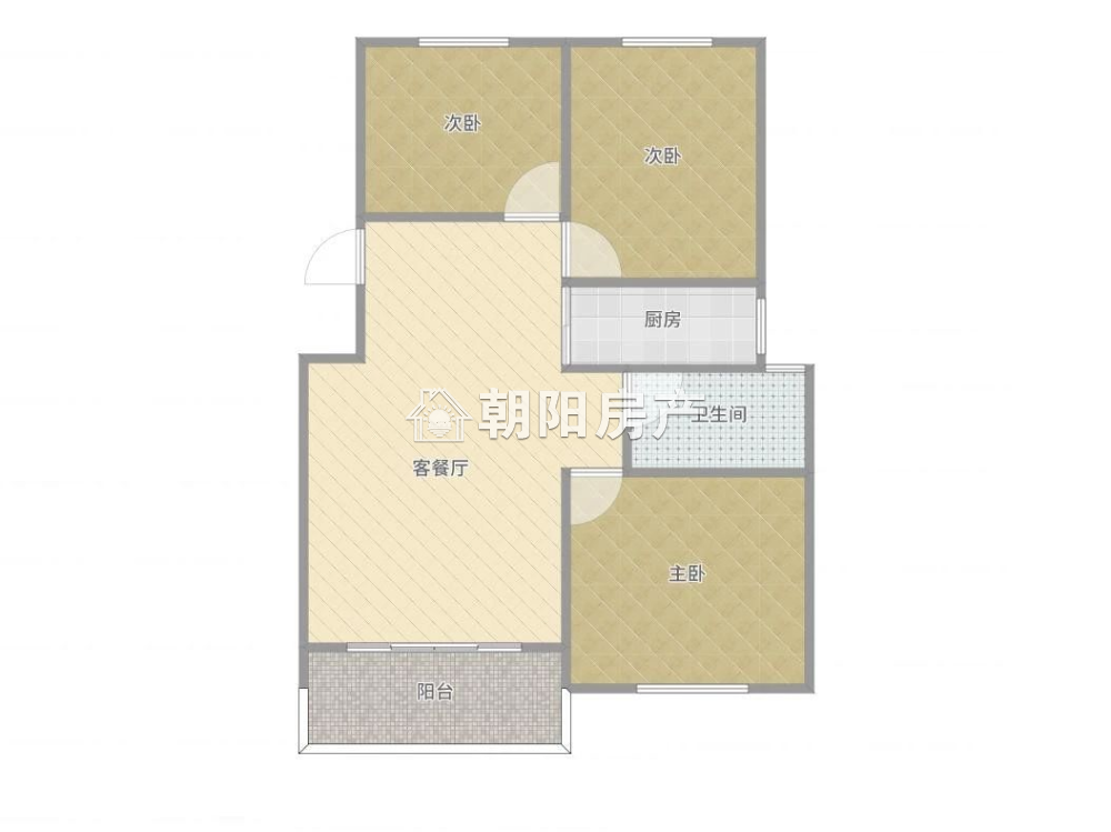 金大地悦府 98平 南向三居洋房 学区房 采光好