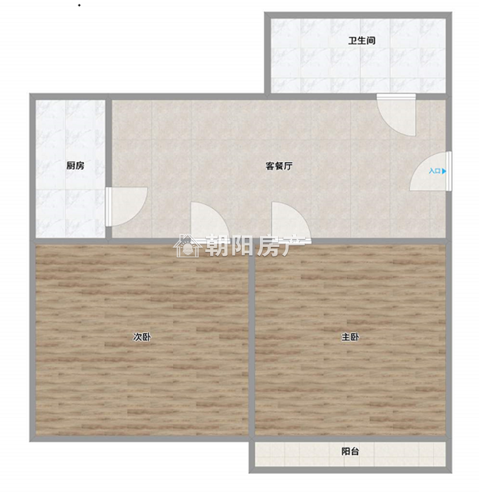 铁三处 55平 南向两室精装 交通便利 学区房 2976元/平
