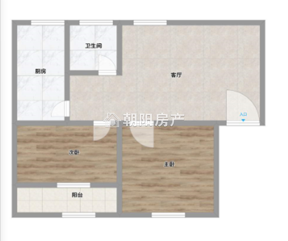 教堂楼 55平 南向两室 满两年 学区房 随时看房