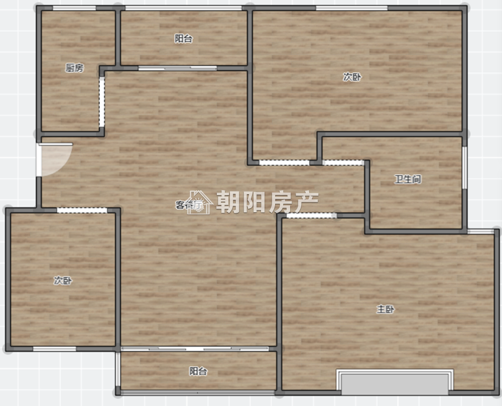 金域蓝湾 126平 南向三居 毛坯 满两年 学区房