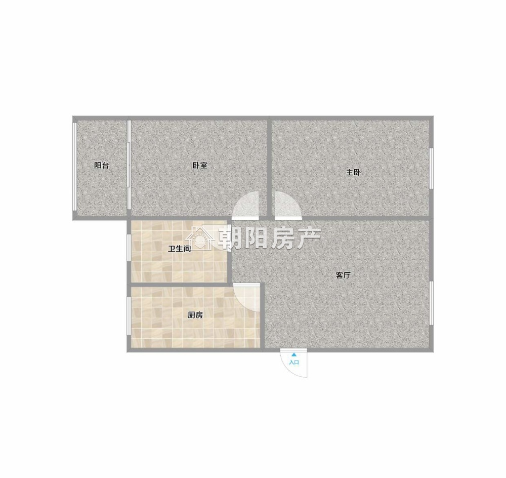 党校综合楼 71平 南向两室 简装 2606元/平 学区房
